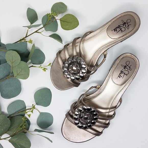 Life Stride Shoes - 🌼 LIFE STRIDE Metallic Sandals 7.5 Medina